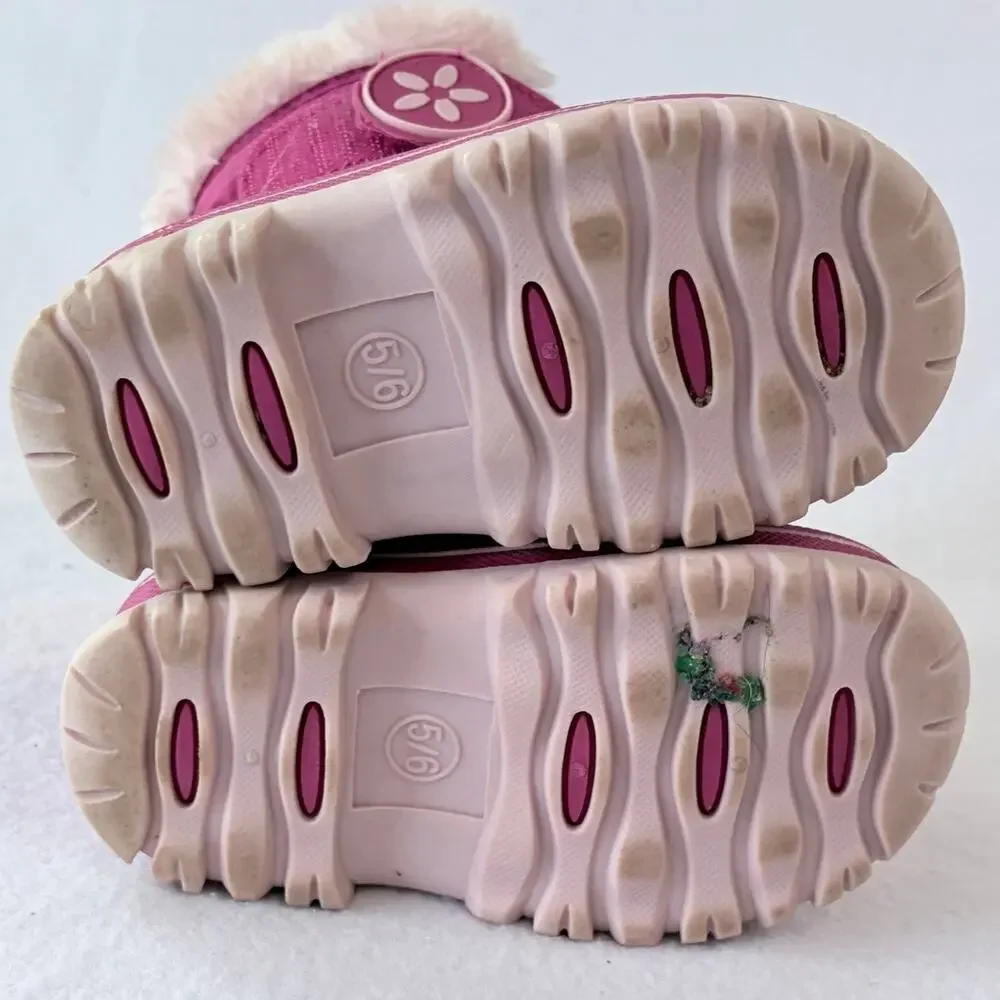 Cat & Jacket Winter Snow Boots Toddler Girl 5-6 Pink Fur Trim